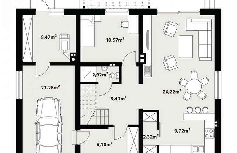 Projekt domu wielorodzinnego Nugat 4 - 