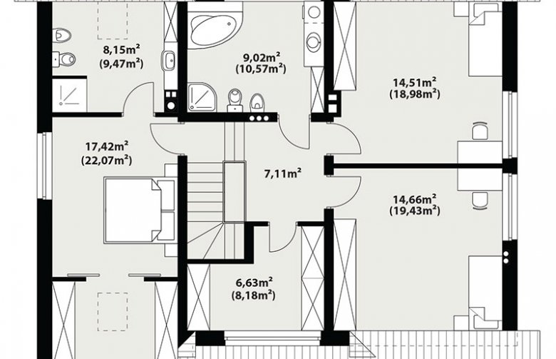 Projekt domu wielorodzinnego Nugat 4 - 