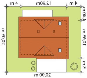 Usytuowanie budynku Nugat 4 w wersji lustrzanej