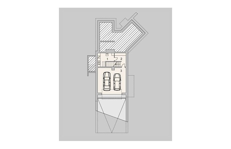 Projekt domu szkieletowego LK&1101 - piwnca