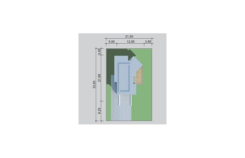 Projekt domu szkieletowego LK&1101 - Usytuowanie