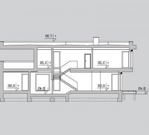 Przekrój projektu LK&1102 w wersji lustrzanej