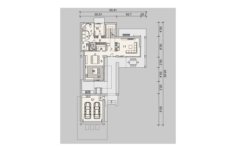 Projekt domu szkieletowego LK&1079 - parter