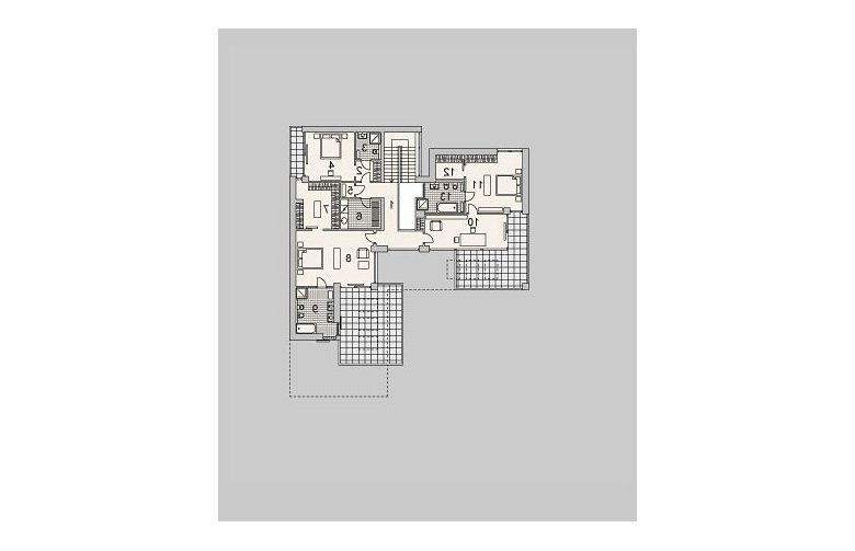Projekt domu szkieletowego LK&1079 - piętro