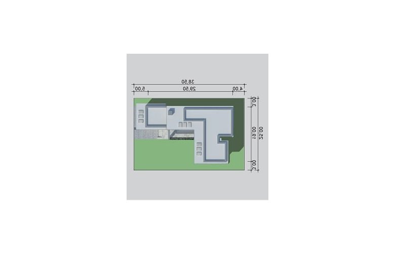 Projekt domu szkieletowego LK&1079 - Usytuowanie - wersja lustrzana