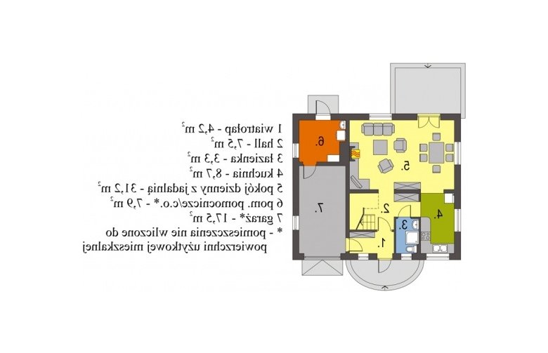 Projekt domu wielorodzinnego Iskierka N - parter