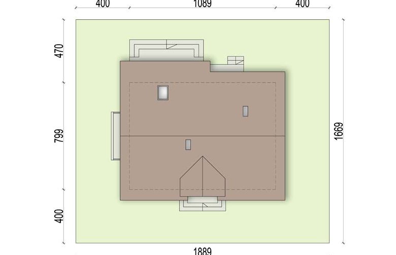 Projekt domu jednorodzinnego Tiramisu - Usytuowanie