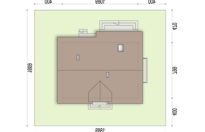Projekt domu jednorodzinnego Tiramisu - Usytuowanie - wersja lustrzana
