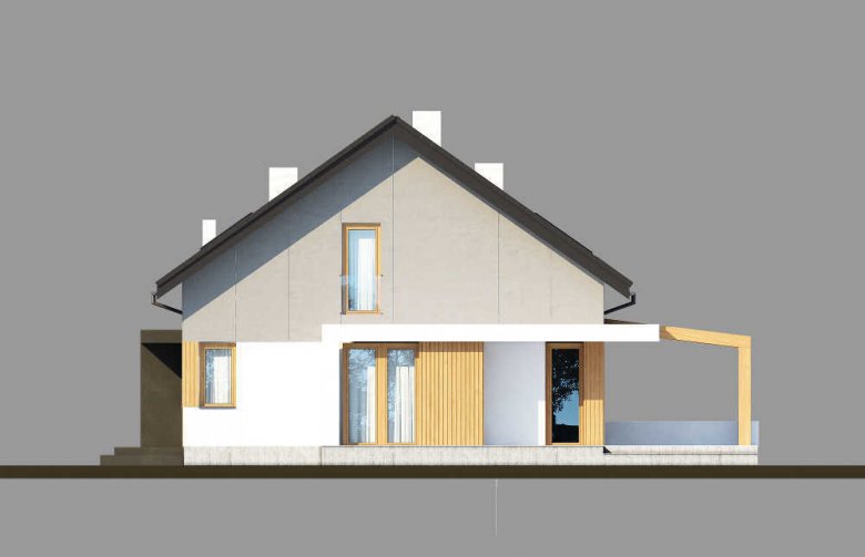 Projekt domu z poddaszem HomeKoncept 24  - elewacja 4