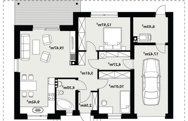 Projekt domu dwurodzinnego Gaja 2 - 