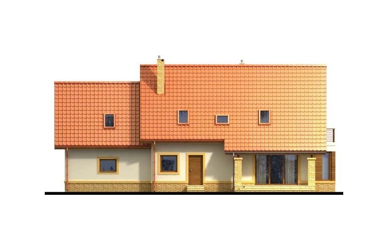 Projekt domu jednorodzinnego Mango G2 - elewacja 4