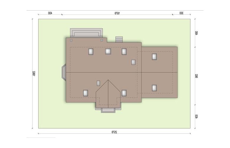Projekt domu jednorodzinnego Mango G2 - Usytuowanie - wersja lustrzana