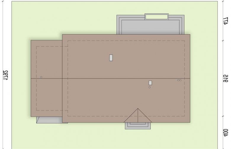 Projekt domu parterowego Sezam 2 G1 - Usytuowanie - wersja lustrzana