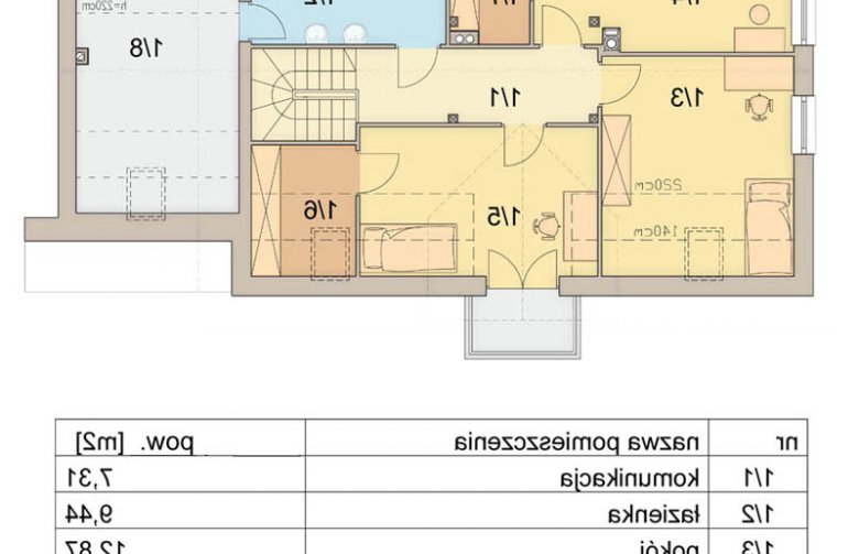 Projekt domu jednorodzinnego Kardamon G1 - poddasze