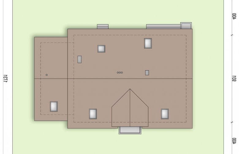 Projekt domu jednorodzinnego Kardamon G1 - Usytuowanie - wersja lustrzana