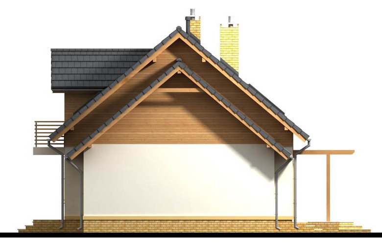 Projekt domu jednorodzinnego Kardamon 3 G1 - elewacja 3