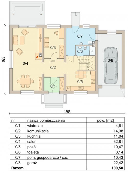 Rzut projektu Kardamon 3 G1