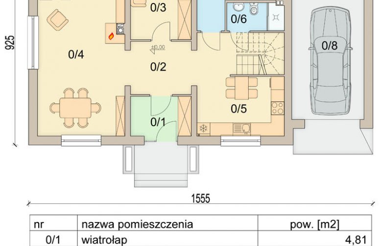 Projekt domu jednorodzinnego Kardamon 3 G1 - 