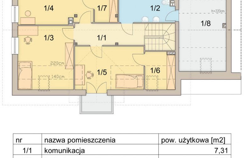 Projekt domu jednorodzinnego Kardamon 3 G1 - 