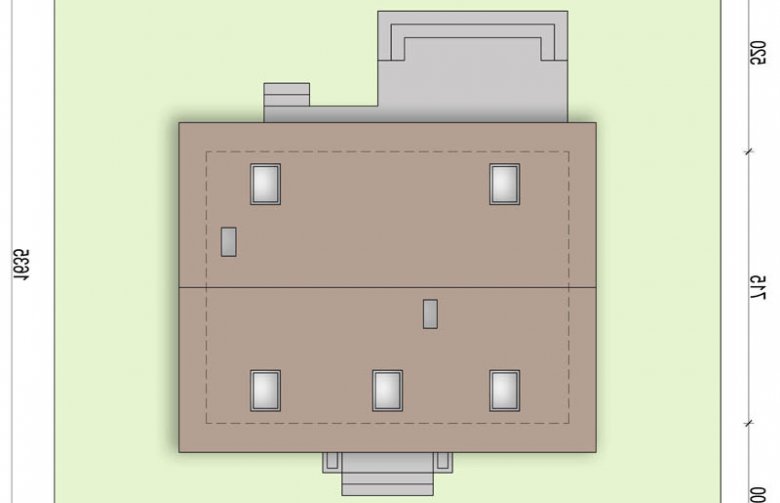 Projekt domu jednorodzinnego Cynamon - Usytuowanie - wersja lustrzana