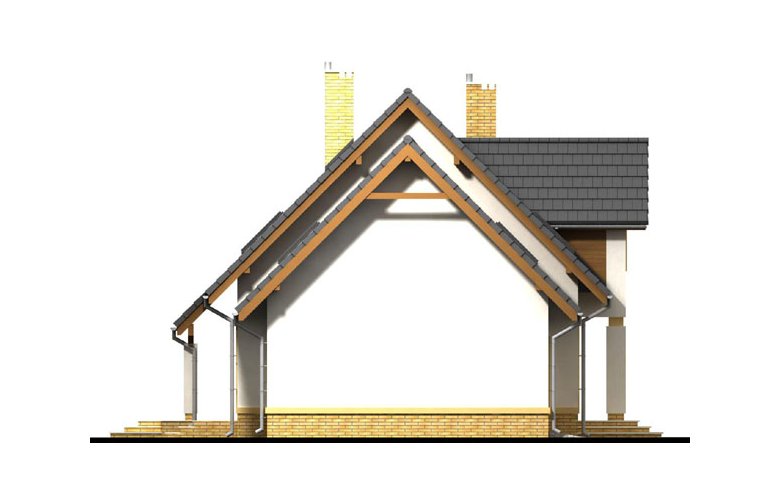Projekt domu jednorodzinnego Marcello 2 - elewacja 2