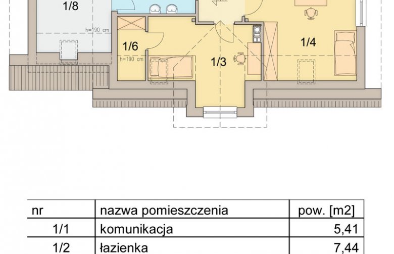 Projekt domu jednorodzinnego Marcello 2 - 