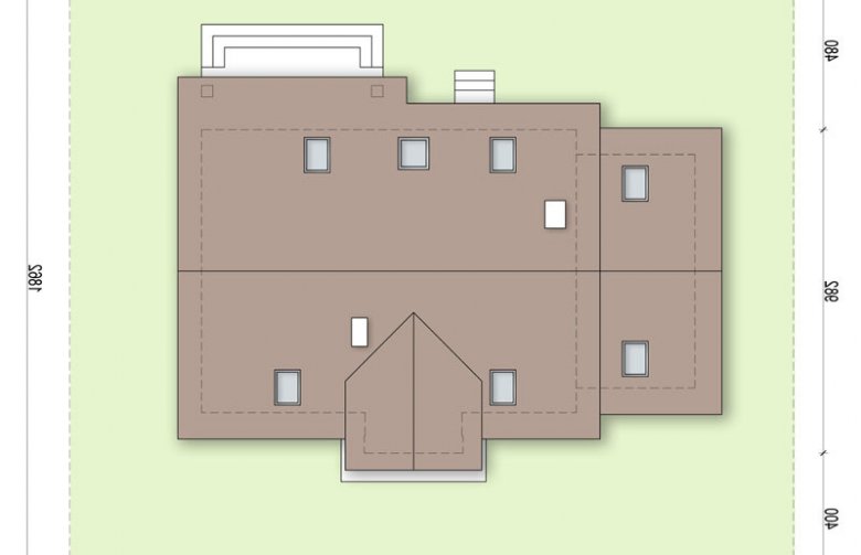 Projekt domu jednorodzinnego Marcello 2 - Usytuowanie - wersja lustrzana