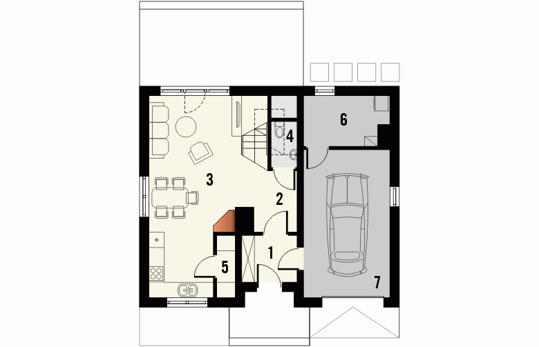 Projekt domu jednorodzinnego CALVADOS - 