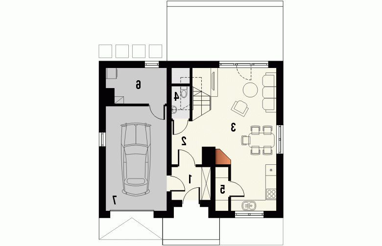 Projekt domu jednorodzinnego CALVADOS - 