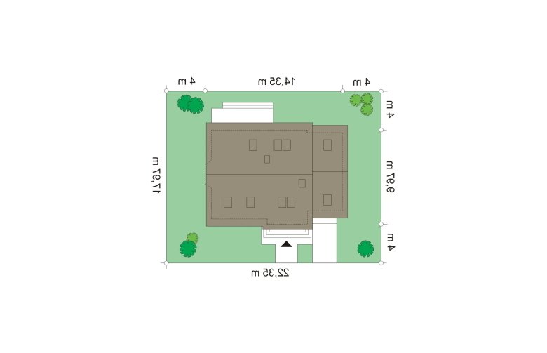 Projekt domu tradycyjnego Bryza 5 (NF40) (527) - Usytuowanie - wersja lustrzana