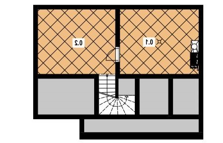 Rzut projektu A-131 BAL - wersja lustrzana