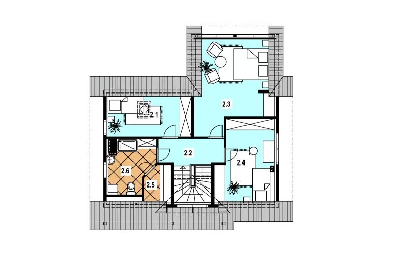 Projekt domu jednorodzinnego A-131 (drewniany) - 