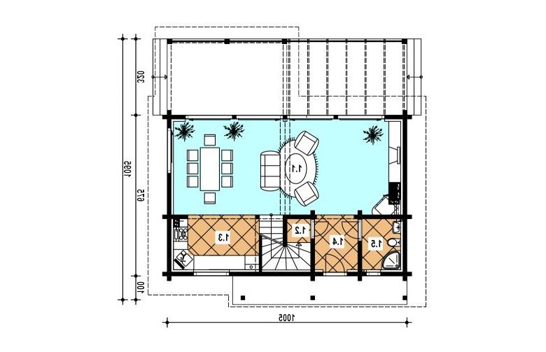 Projekt domu jednorodzinnego A-131 (drewniany) - 