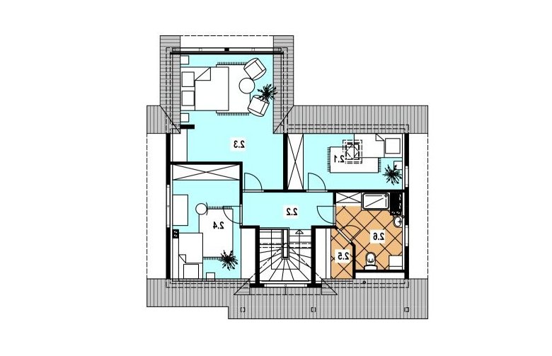 Projekt domu jednorodzinnego A-131 (drewniany) - 