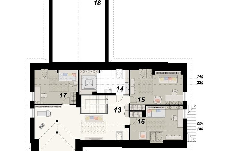 Projekt domu wielorodzinnego TK 175 - 