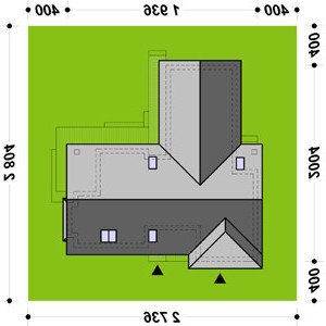 Usytuowanie budynku TK 175 w wersji lustrzanej