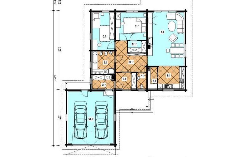 Projekt domu jednorodzinnego A-128 (drewniany) - 