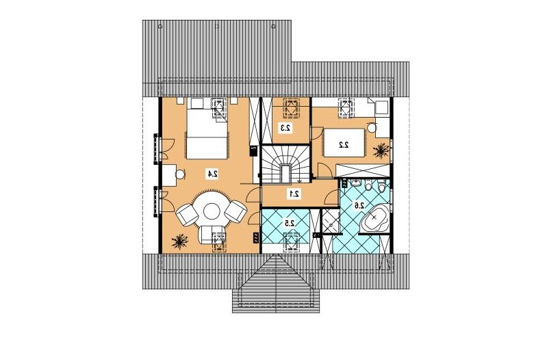 Projekt domu szkieletowego A-127 (drewniany) - 