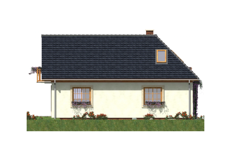 Projekt domu jednorodzinnego L-81 - elewacja 3