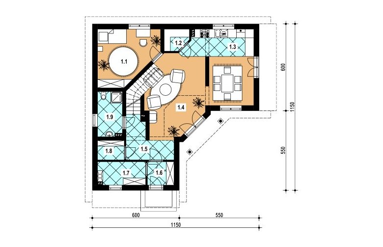 Projekt domu jednorodzinnego L-81 - 