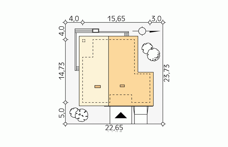 Projekt domu tradycyjnego As 3 - Usytuowanie