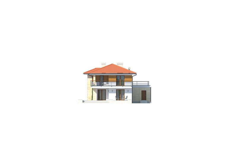 Projekt domu tradycyjnego Cyprys 7 - elewacja 3