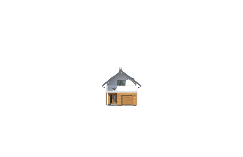 Projekt domu tradycyjnego Koliber - elewacja 1