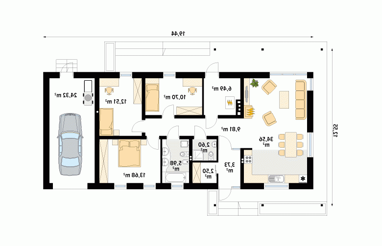 Projekt domu tradycyjnego Mahoń 2 - 