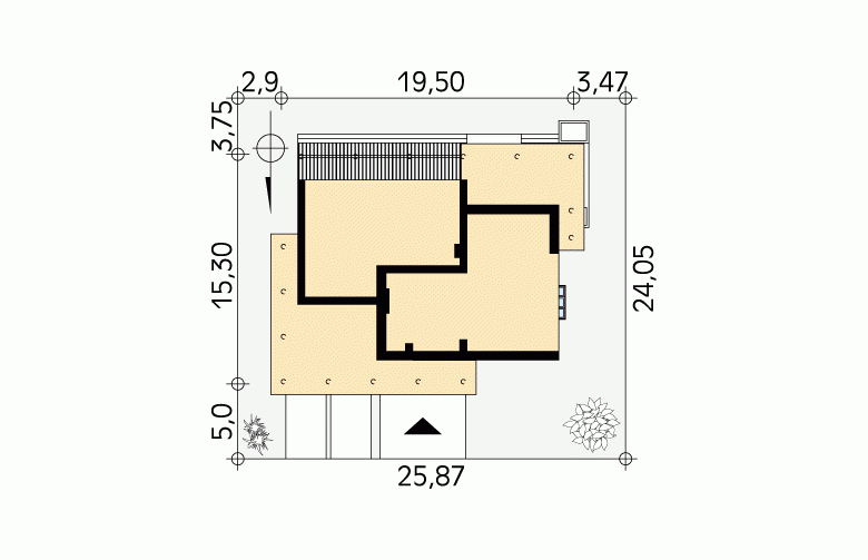 Projekt domu dwurodzinnego Szkwał 2 - Usytuowanie