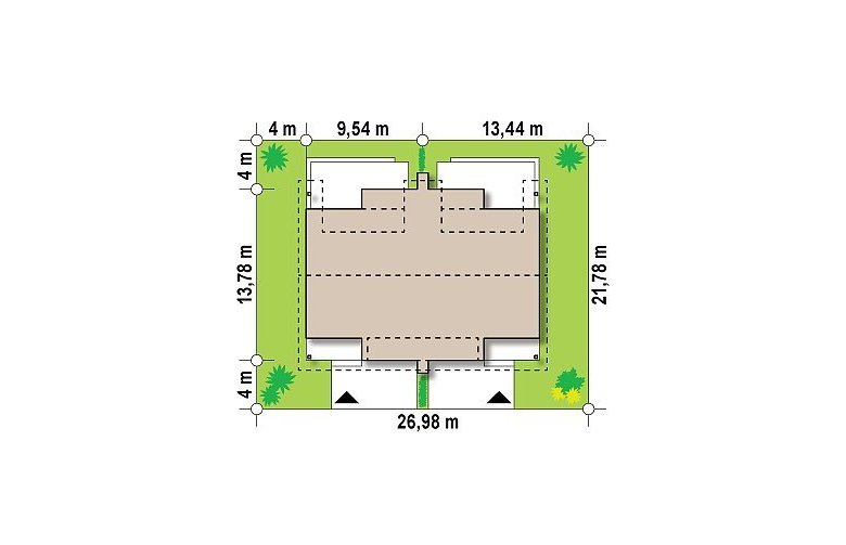 Projekt domu bliźniaczego Zb15 (cena za jeden segment) - Usytuowanie