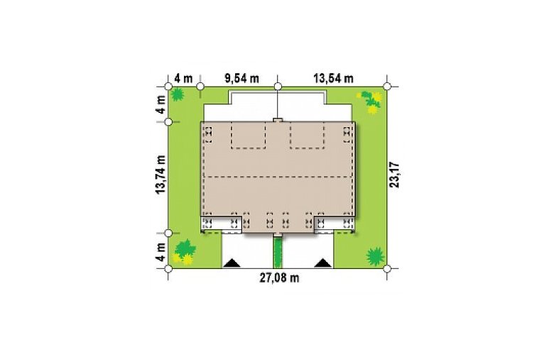 Projekt domu bliźniaczego Zb13 - Usytuowanie