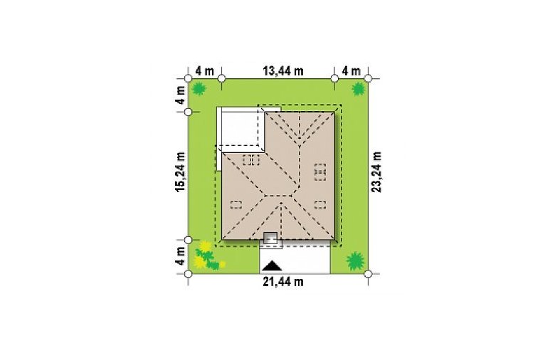 Projekt domu z poddaszem Z306 - Usytuowanie