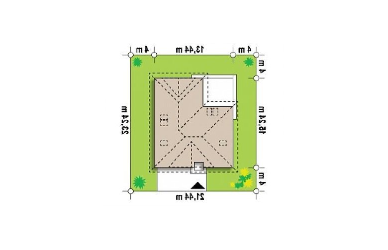 Projekt domu z poddaszem Z306 - Usytuowanie - wersja lustrzana