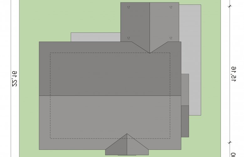Projekt domu parterowego Lena 3 PS - Usytuowanie - wersja lustrzana